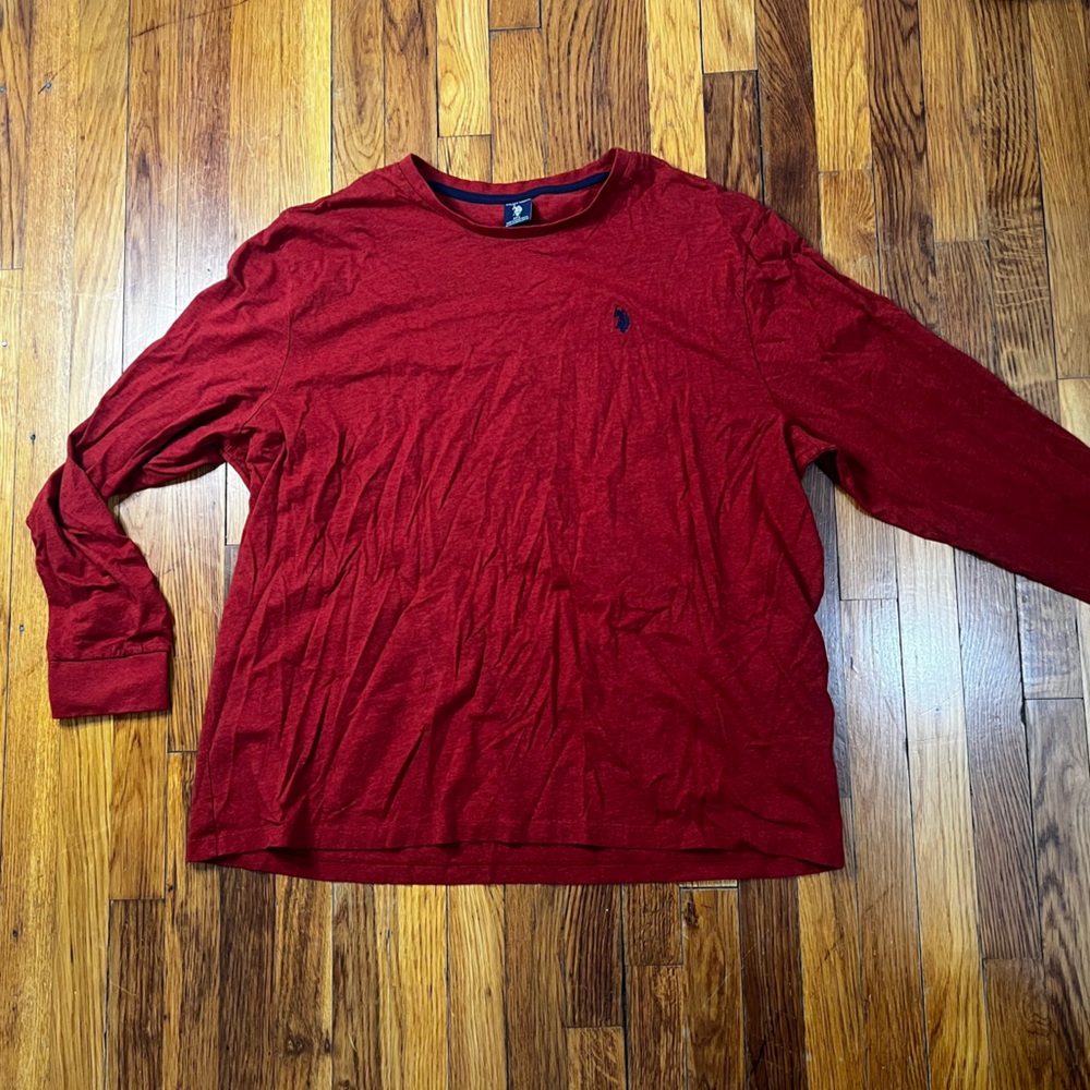 Men’s Polo Red Long Sleeve Shirt